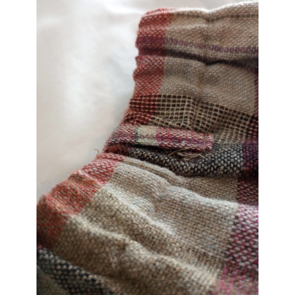 Prestige of Boston Skirt Womens Sz 12 Biege Maxi A-Line Wool Midi VTG 60s Plaid - Picture 6 of 12